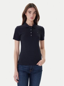 Tommy Hilfiger Polo 1985 WW0WW42047 Granatowy Slim Fit