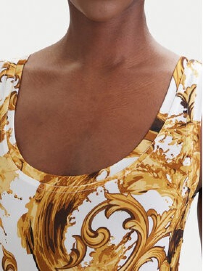 Versace Jeans Couture Sukienka codzienna 80HAO946 JS533 Biały Slim Fit