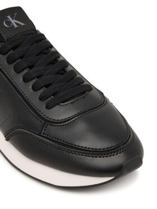 Calvin Klein Sneakersy Retro Runner Sock Panl Lth Neo HW0HW03118 Czarny