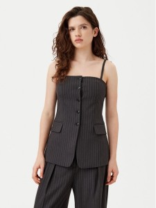 HUGO Kamizelka Asiane 50530460 Szary Regular Fit