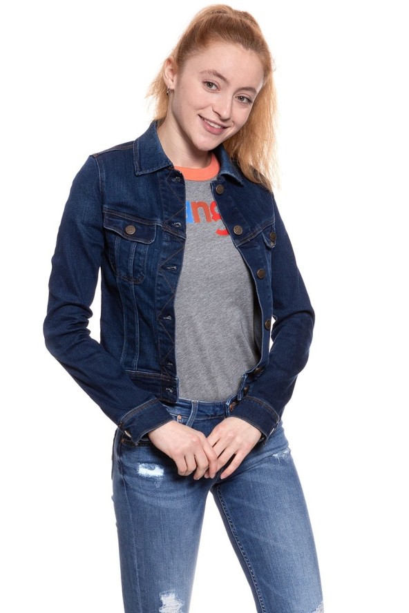 DAMSKA KURTKA JEANSOWA LEE SLIM RIDER MEAN STREAKS L541KIMS 112112660