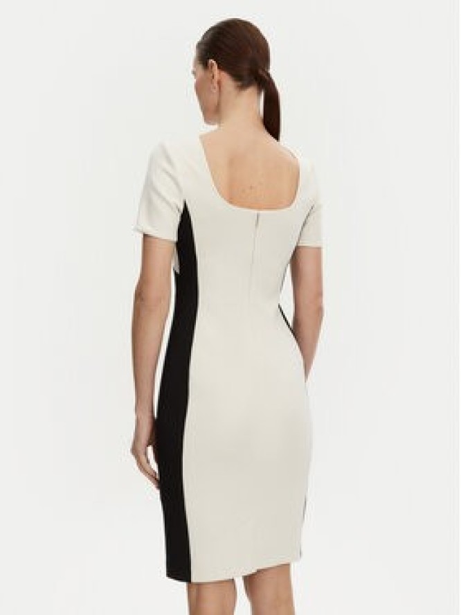 Calvin Klein Sukienka koktajlowa K20K208161 Écru Slim Fit