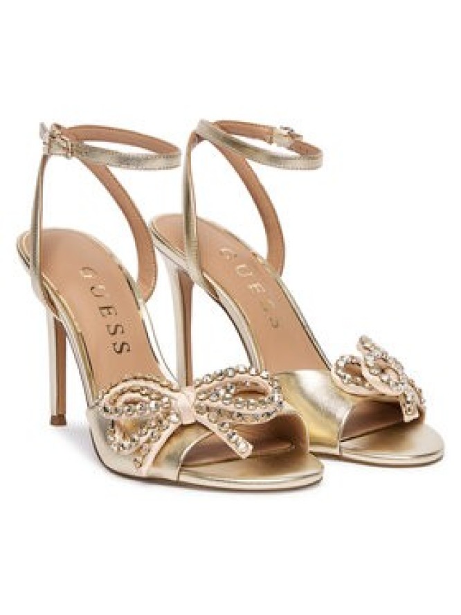 Guess Sandały FLFCR2 LEA03 Złoty