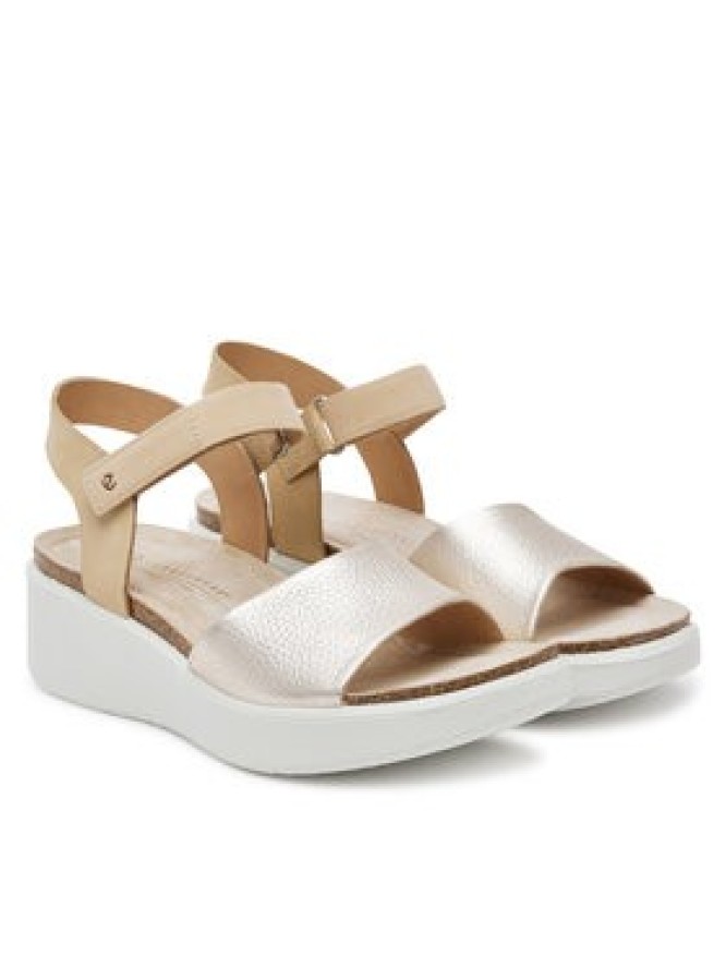 ECCO Sandały Flowt Wedge 27231360704 Złoty