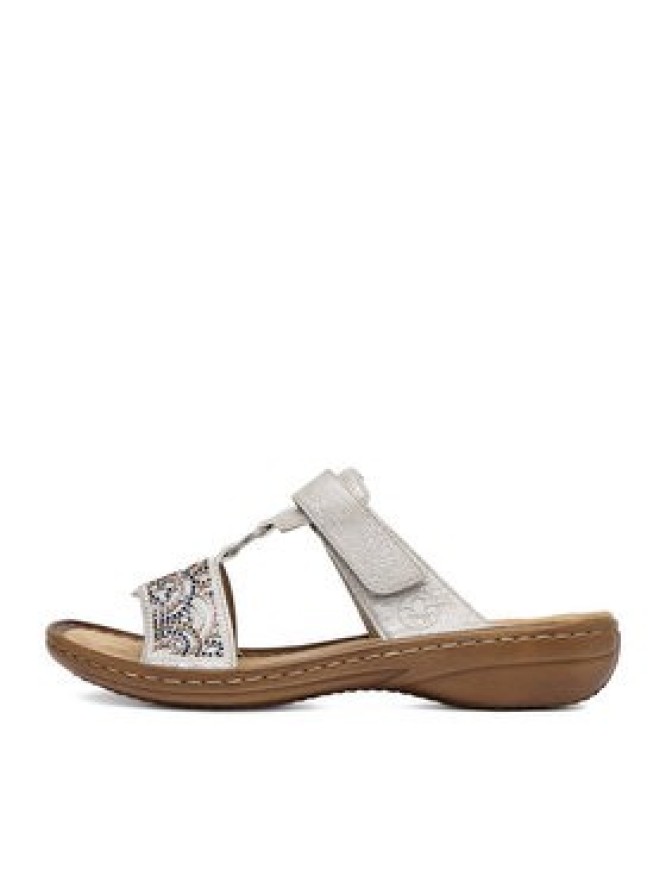 Rieker Klapki CEO-608K2-40 Srebrny