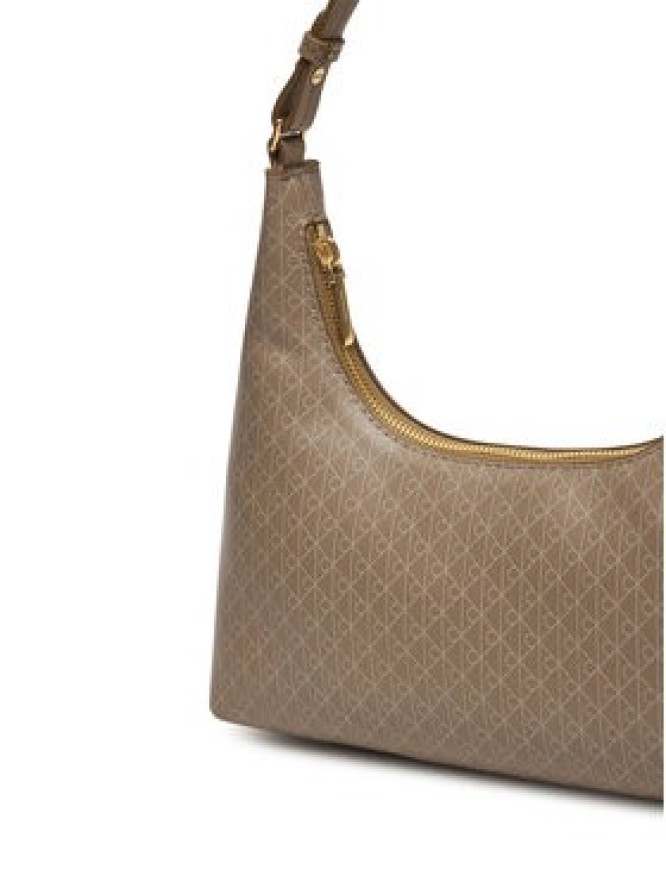 Calvin Klein Torebka Emblem Aop Conv Shoulder Bag LV04F3298G Beżowy