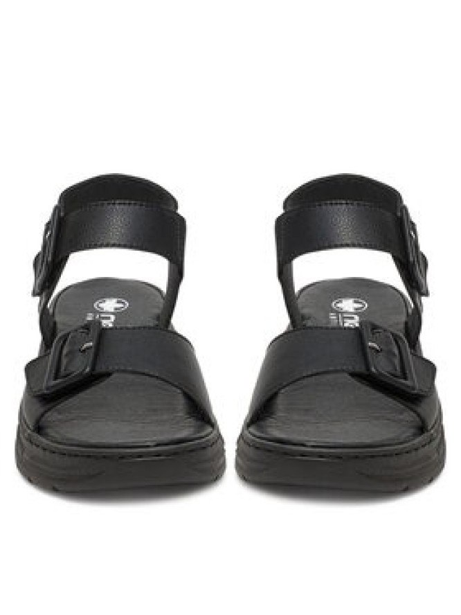 Rieker Sandały 66680-00 Czarny