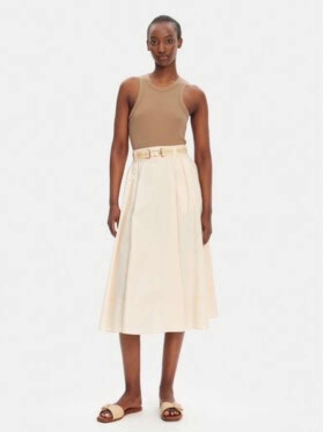 TWINSET Spódnica trapezowa 251TT202J Écru Regular Fit