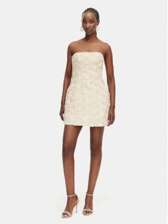 Bardot Sukienka koktajlowa Karoline 60099DB6 Beżowy Regular Fit