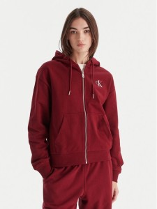 Calvin Klein Jeans Bluza Monologo LV047B270G Bordowy Regular Fit