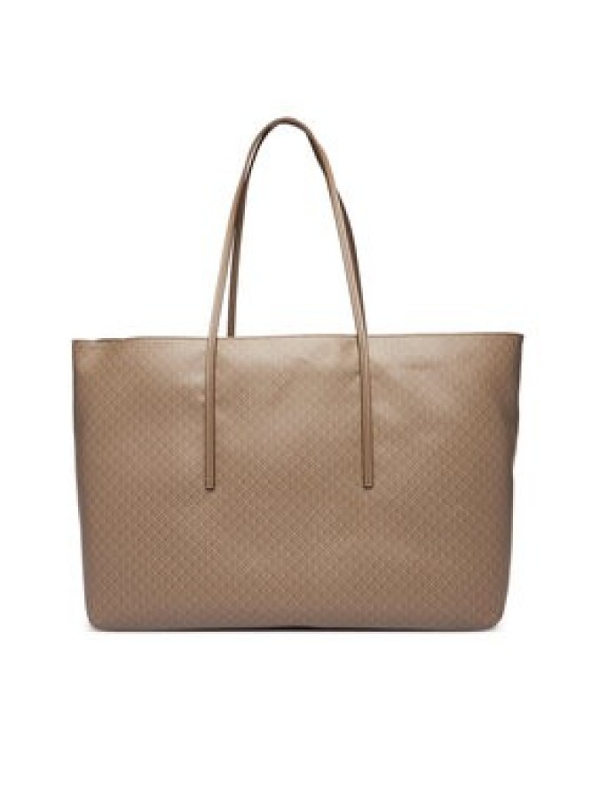 Calvin Klein Torebka Emblem Aop Large Tote W/ Pouch LV04F3364G Beżowy