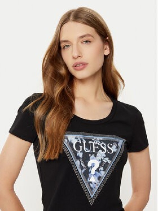 Guess T-Shirt W5RI00 J1314 Czarny Regular Fit