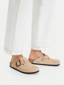 Birkenstock Klapki Boston Wire Buckle 1031573 Beżowy jasny