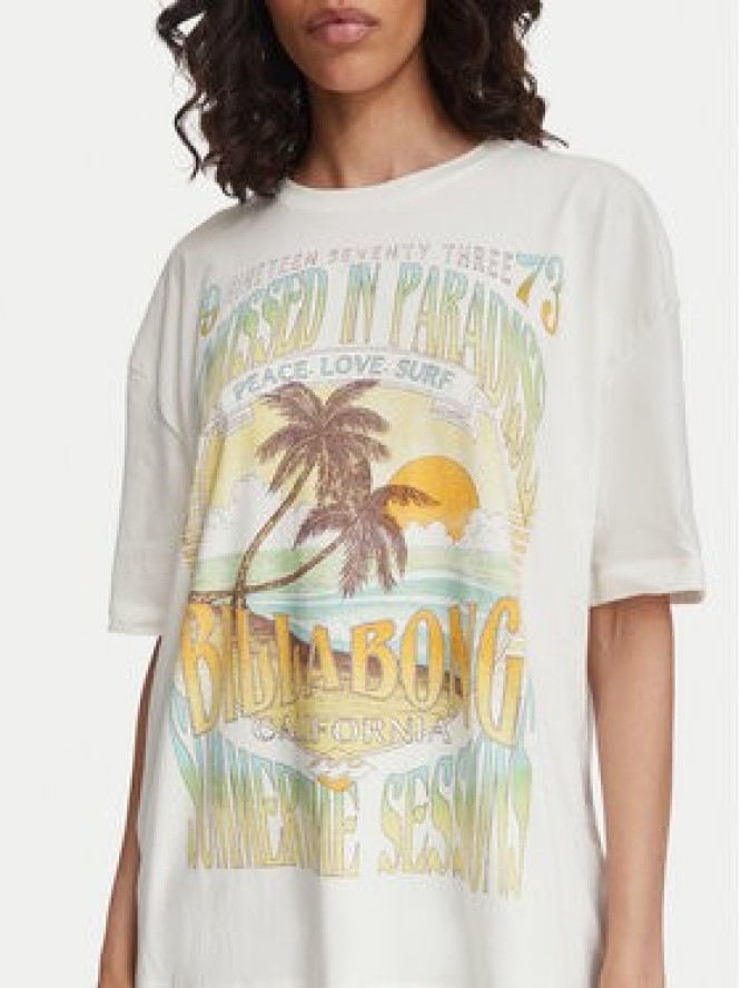 Billabong T-Shirt Sunset Mindset EBJZT00462 Kremowy Regular Fit