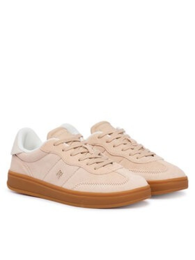 Tommy Hilfiger Sneakersy Th Monogram Plaque Suede Trainers FW0FW09180 Różowy