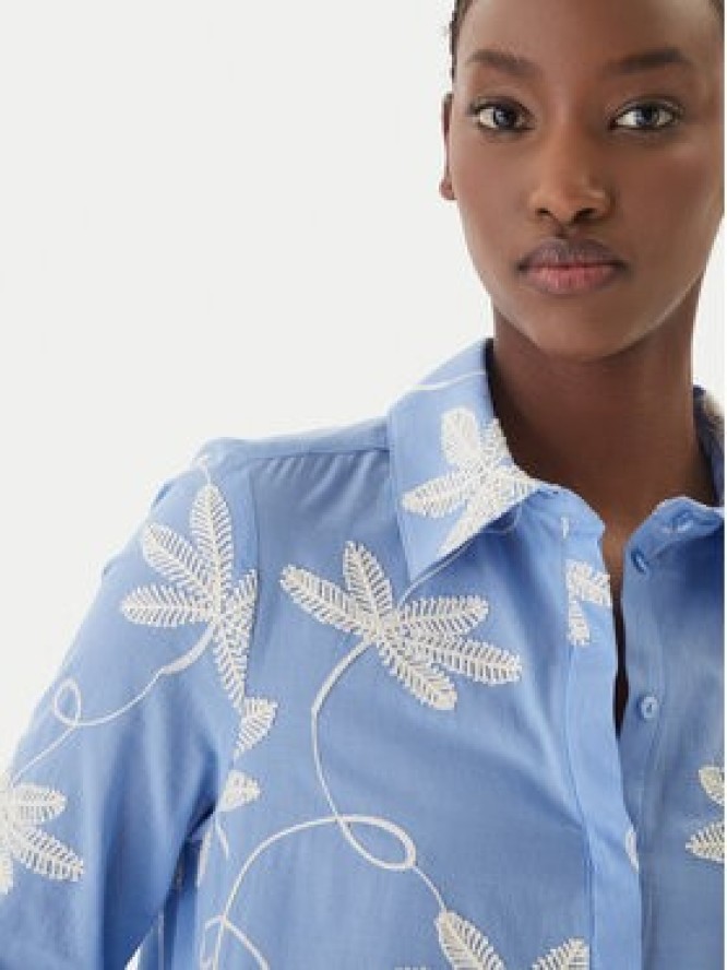 LOLA CASADEMUNT Sukienka koszulowa LS2616135 Niebieski Relaxed Fit