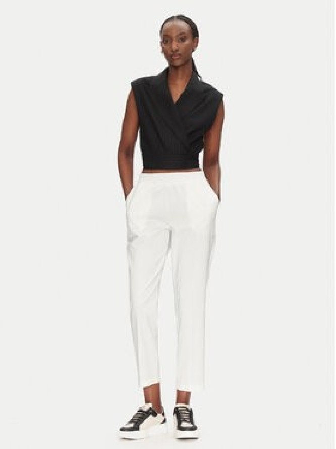 ACCESS FASHION Spodnie materiałowe 53-5119-886 Biały Regular Fit