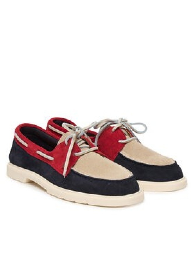 Tommy Hilfiger Półbuty Light Suede Boat Shoe FW0FW09337 Granatowy