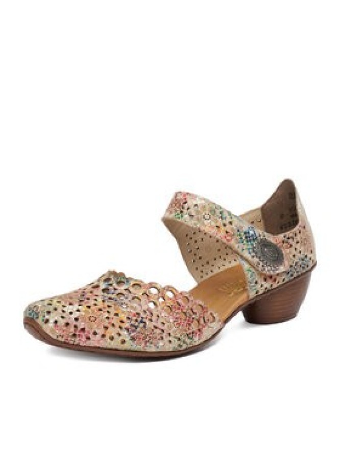 Rieker Półbuty 43753-91 Beżowy