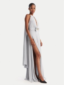 Elisabetta Franchi Sukienka wieczorowa AB-R13-51E2-V860 Srebrny Regular Fit