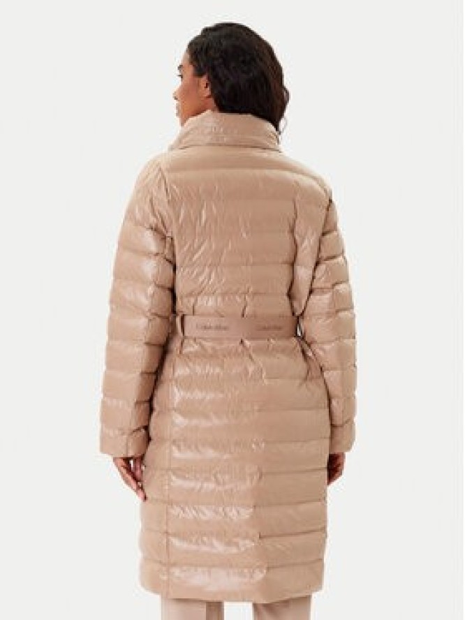 Calvin Klein Kurtka zimowa LV044D543G Beżowy Slim Fit