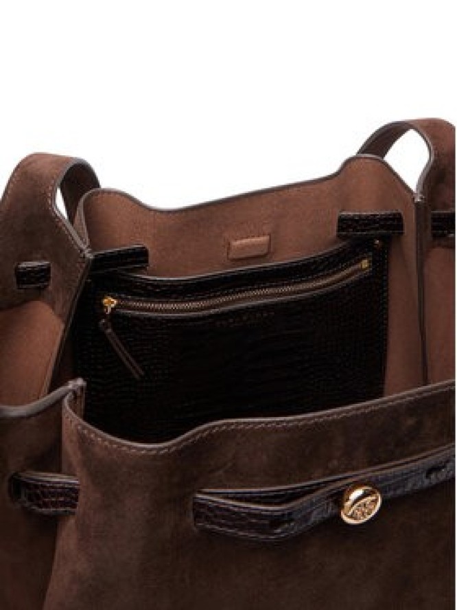 Tory Burch Torebka Romy Suede Tote 186348 Brązowy