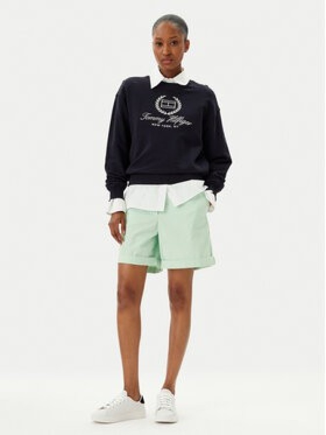 Tommy Hilfiger Szorty materiałowe WW0WW42457 Zielony Regular Fit