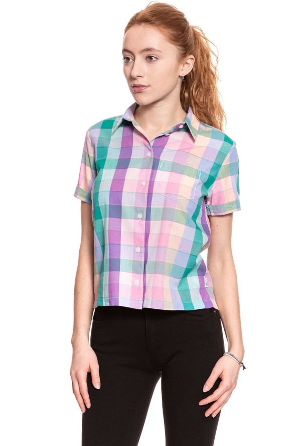 KOSZULA WRANGLER SS SHIRT SEA PINK W5235SHWF 112129338