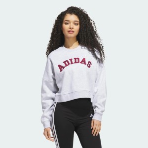 BLUZA Z TKANINY SZENILOWEJ Z LOGO I GRAFIKĄ