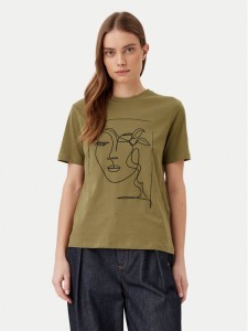 Vila T-Shirt Sybilla 14103247 Zielony Regular Fit