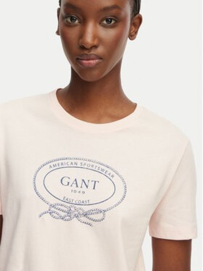 Gant T-Shirt 4201440 Różowy Regular Fit