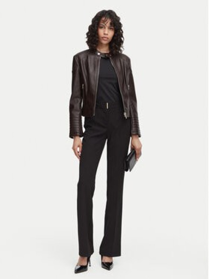 Guess Kurtka z imitacji skóry W6YL25 W2914 Brązowy ciemny Regular Fit