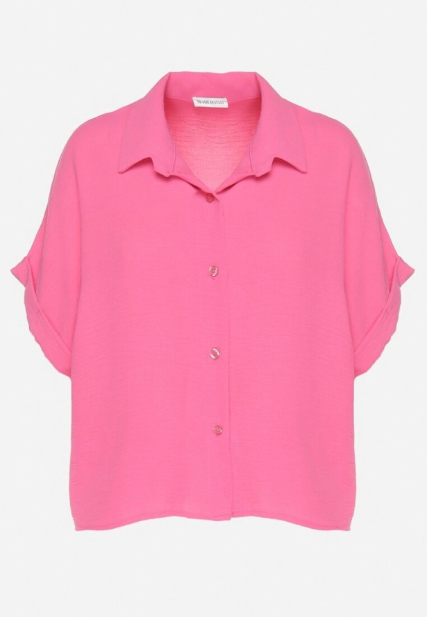 Fuksjowa Koszula z Krótkim Rękawem Natenna