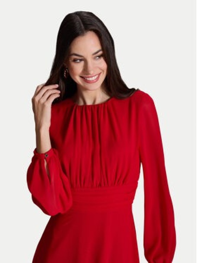 Swing Sukienka koktajlowa 5AI09000 Czerwony Regular Fit