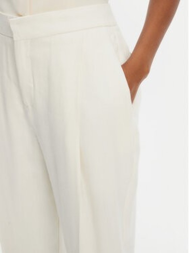 Elisabetta Franchi Spodnie materiałowe PA-094-52E2-V450 Écru Regular Fit