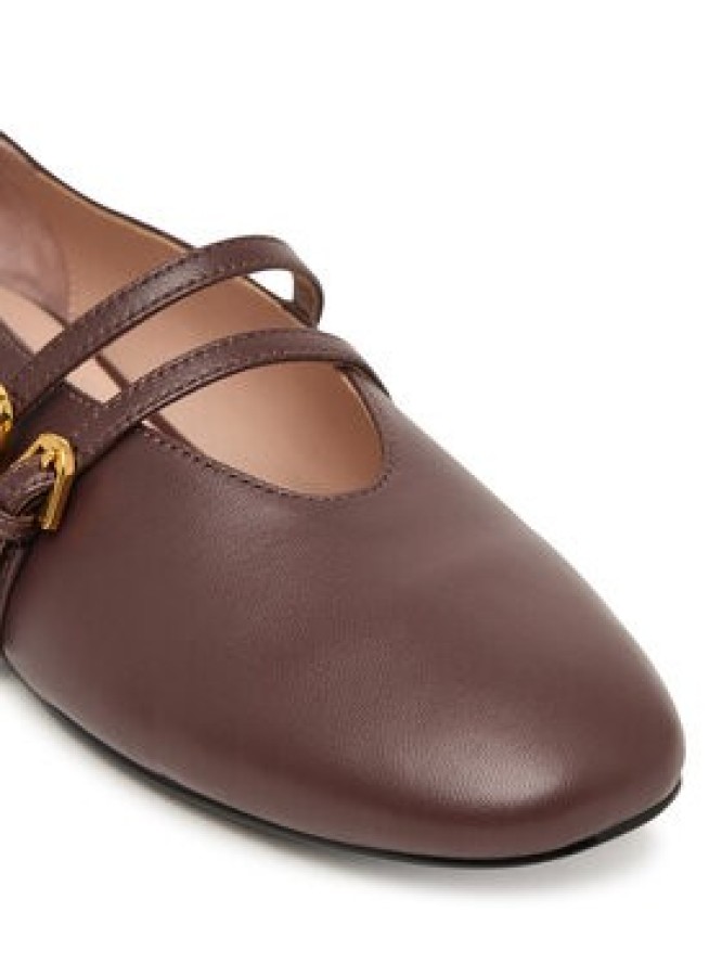 Coccinelle Baleriny Coccinellerisako Smooth E4 U6F 19 01 01 Brązowy