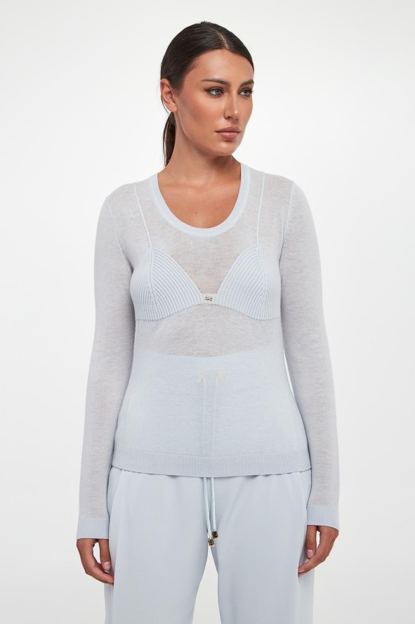 Sweter damski z wełny dziewiczej ELISABETTA FRANCHI