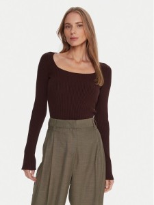 Kontatto Sweter 3M0830C Brązowy Slim Fit