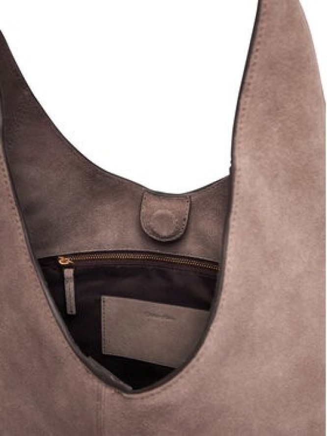 Calvin Klein Torebka Slouchy Suedelarge Shoulder Bag LV04F3690G Brązowy
