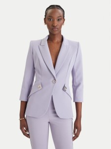 Elisabetta Franchi Marynarka GI-215-61E2-V590 Fioletowy Regular Fit