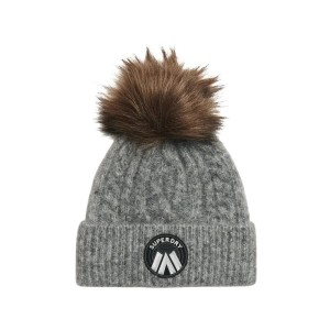 Czapka damska z plecionym wzorem Superdry Luxe