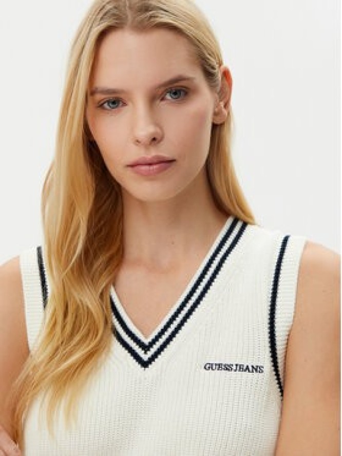 Guess Jeans Sweter W5GR02 Z3HM1 Écru Regular Fit