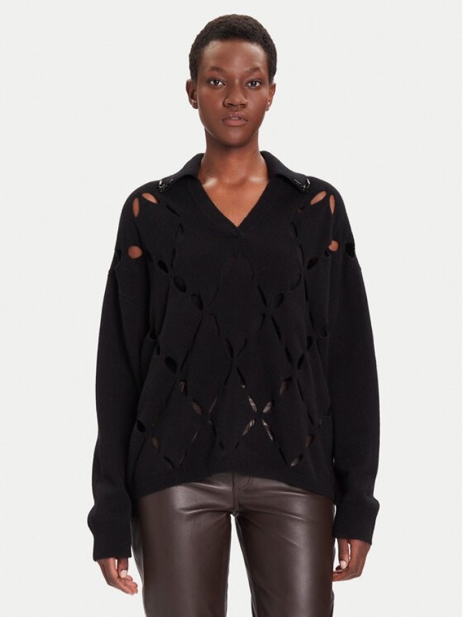 Liu Jo Sweter MF5038 MS009 Czarny Regular Fit