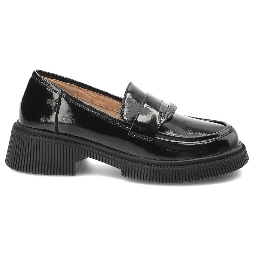 Czarne Mokasyny S.Barski Eleganckie Obuwie Damskie