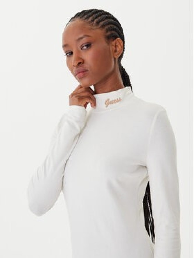 Guess Sukienka codzienna V5BK04 KCBF1 Écru Slim Fit