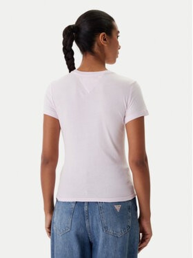 Tommy Jeans T-Shirt DW0DW22273 Różowy Slim Fit