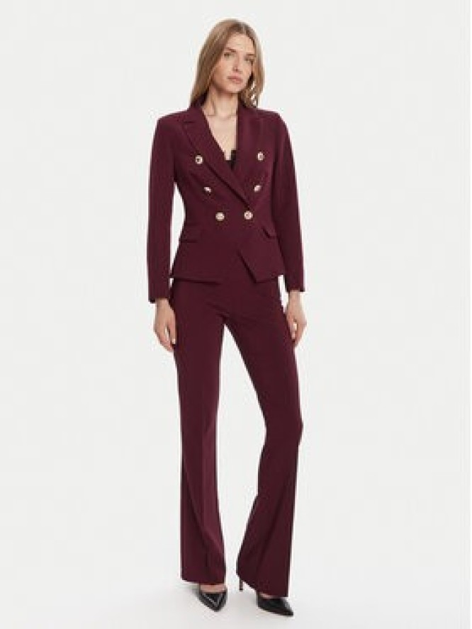 Rinascimento Marynarka CFC0126227003 Bordowy Slim Fit