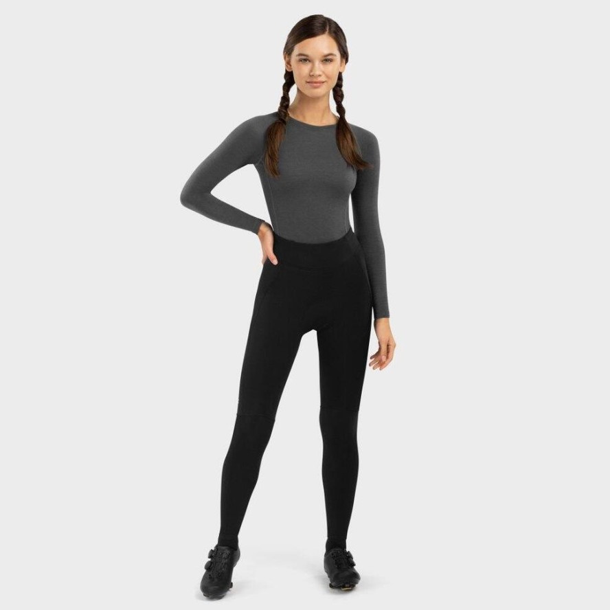 Damskie długie spodnie rowerowe z wkładką Kolarstwo Siroko Core Lookout