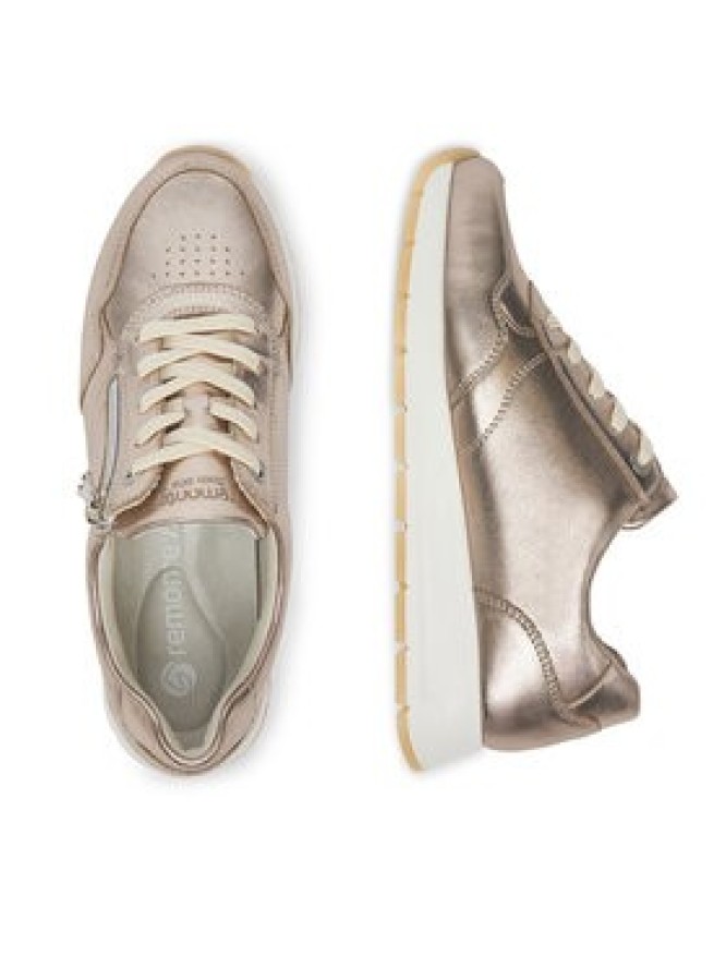 Remonte Sneakersy D2G01-90 Złoty