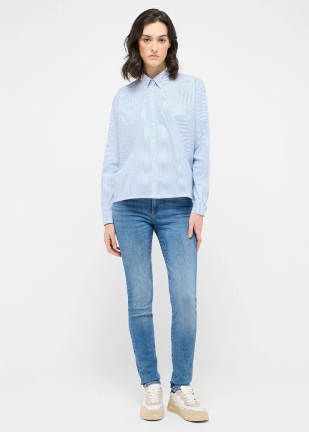 Damska Koszula Mustang Style Ruby Stripe Classic Blue Stripe 1016116 12693